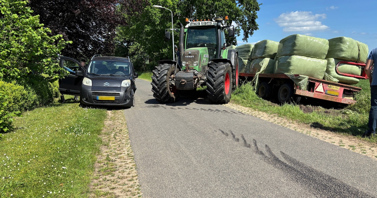 Trekker en auto botsen op Enkweg in Vorchten