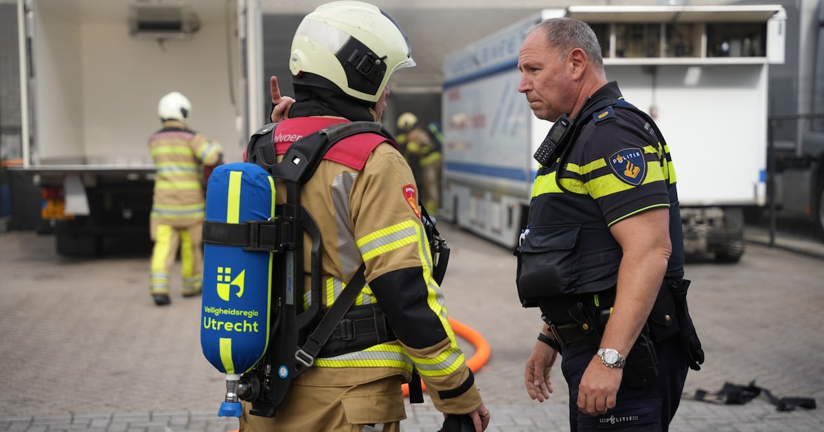 Brand in visschuur in Bunschoten