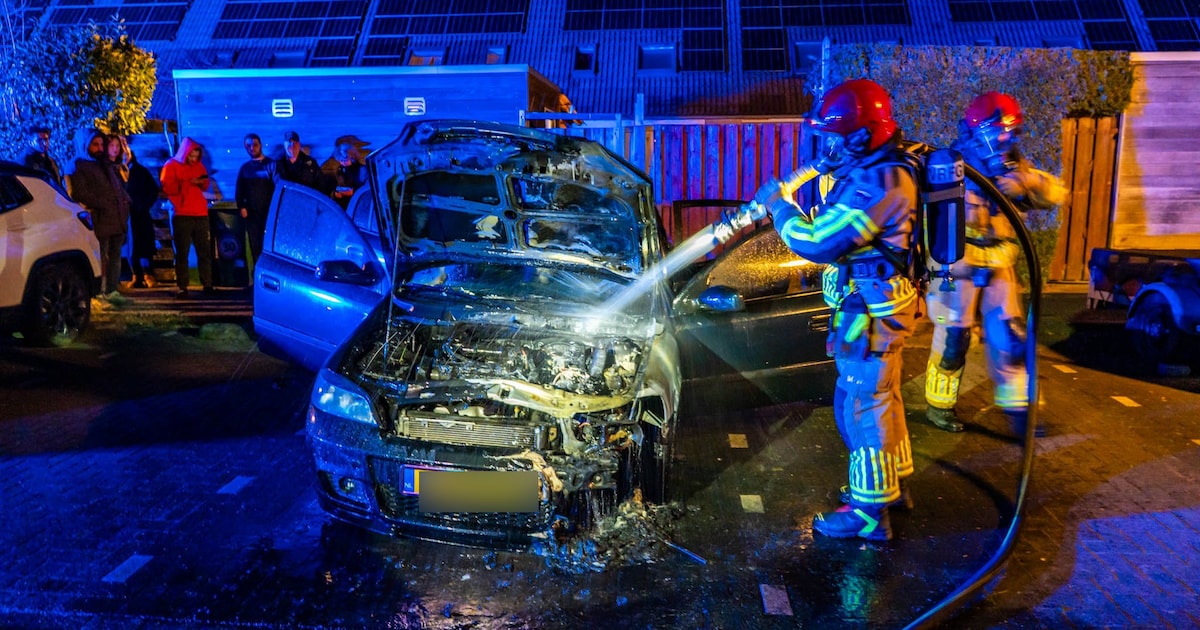 Auto brandt grotendeels uit in Zeewolde: politie onderzoekt brandstichting