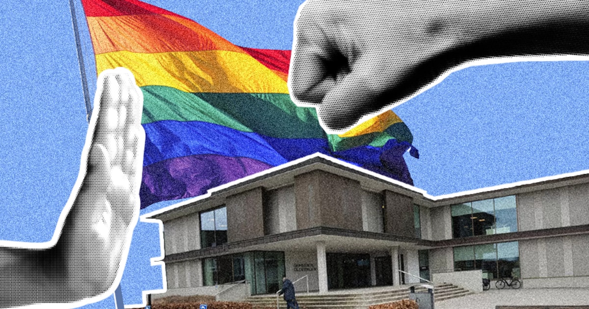Regenboogvlag geschrapt in Oldebroek? Kjeld gelooft zijn oren niet