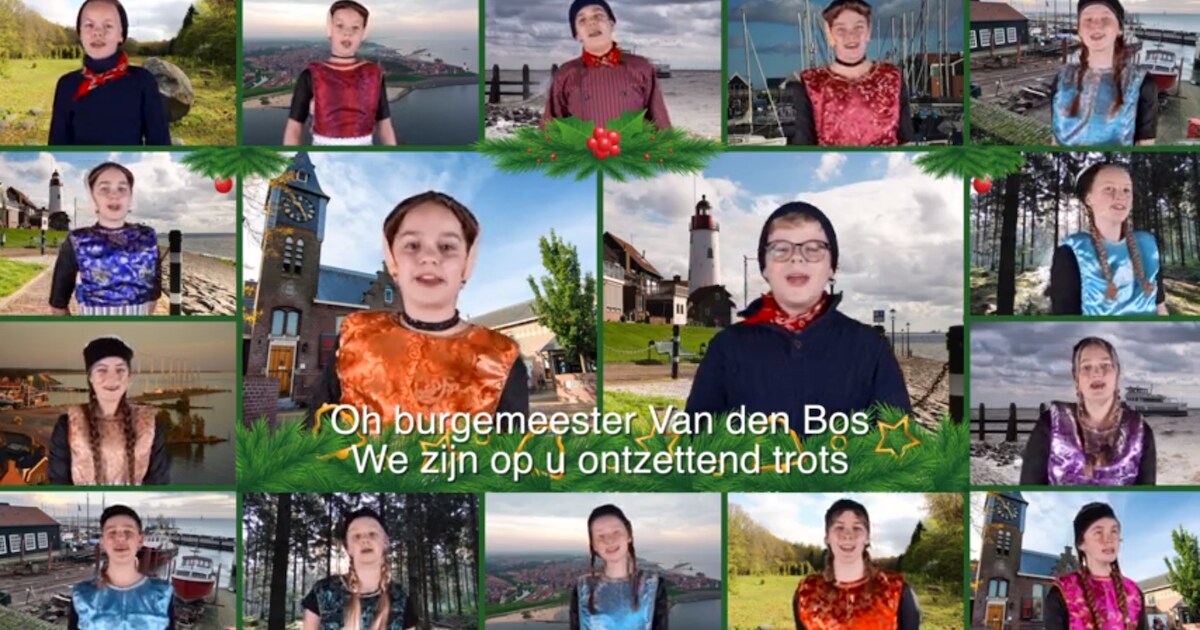 Urker kinderen steken burgemeester zingend hart onder de riem: ‘Wat de ...