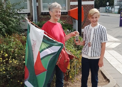Montferlandse kinderburgemeester Laut loopt mee in Klimaatwandeling