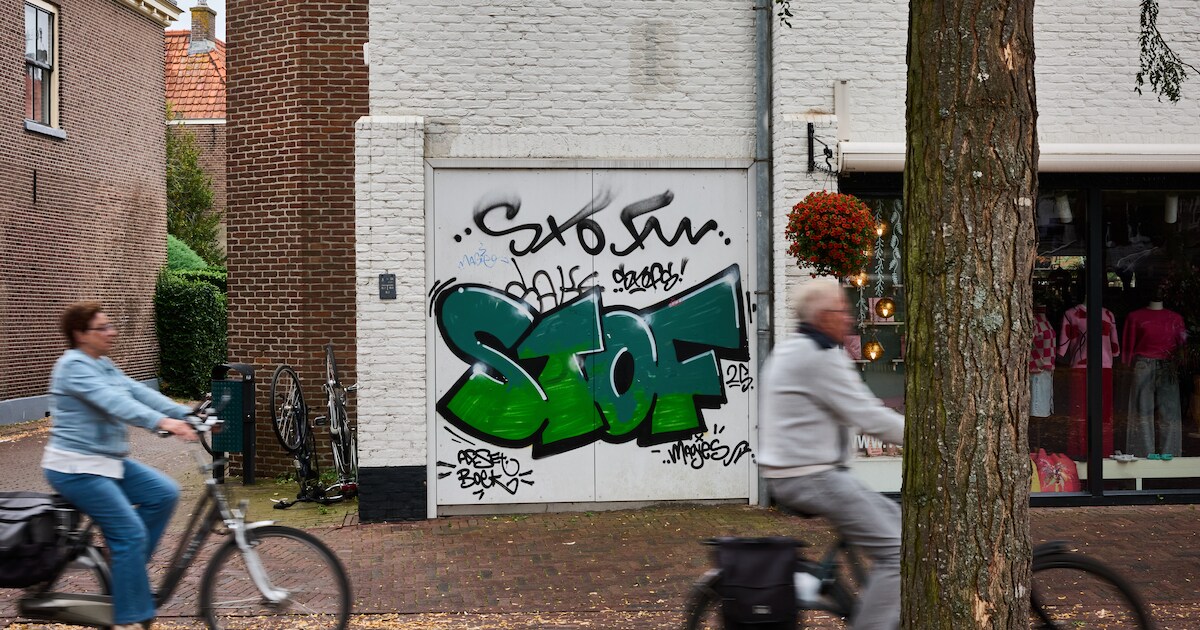Op allerlei plekken in Lochem zie je deze graffiti: van wie komt toch ...