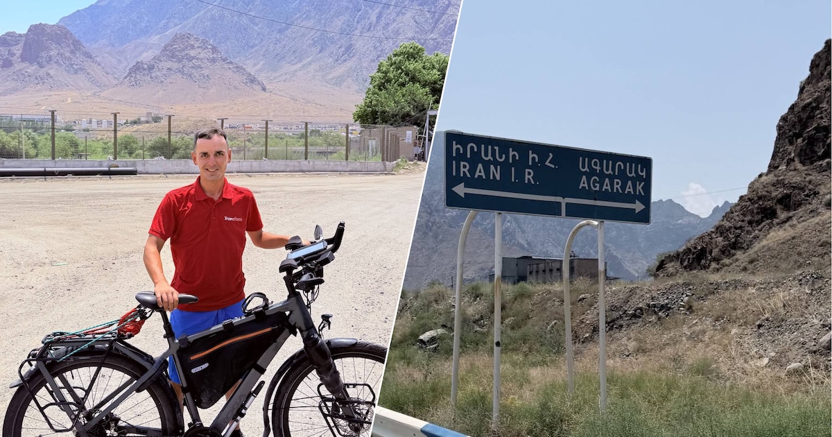 Arotin (36) staat na 6485 kilometer aan de grens van het land dat hij ontvluchtte