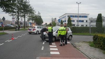 Botsing tussen een auto en een fietser in Hoogeveen