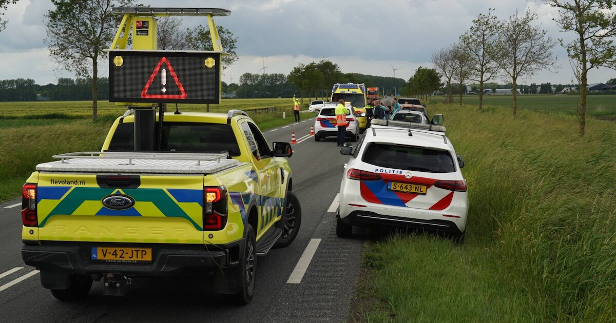 Verkeershinder na botsing op N711 richting Swifterbant