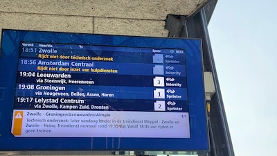 Tijdelijk geen treinen tussen Zwolle en het noordoosten door technisch onderzoek