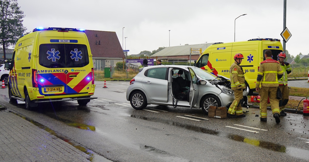 Auto botst tegen boom in Wezep