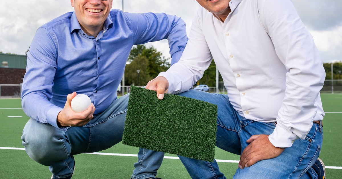 Geen druppel water meer nodig: is dit nieuwe hockeyveld in Ommen de toekomst?