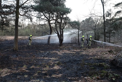 Flinke brand op hei in Barneveld: brandweer vermoedt brandstichting