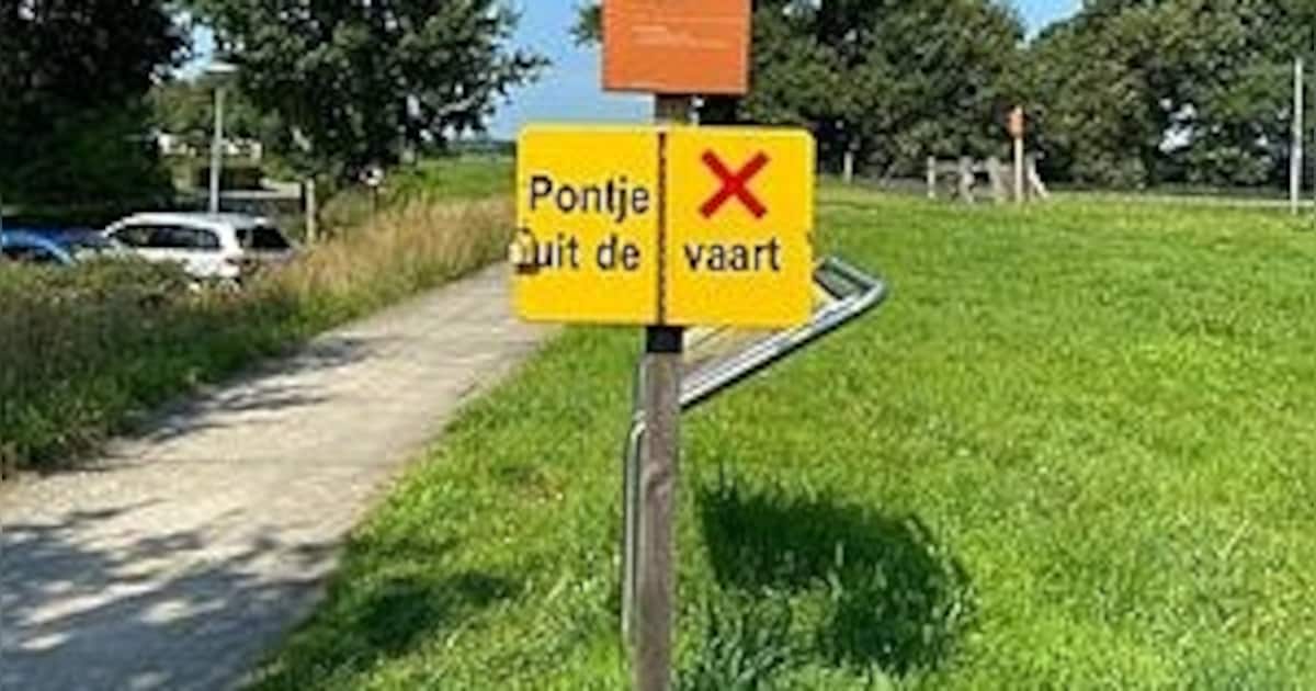 Pontje bij Loozen was tijdelijk uit de vaart: waterstand in de Vecht te laag