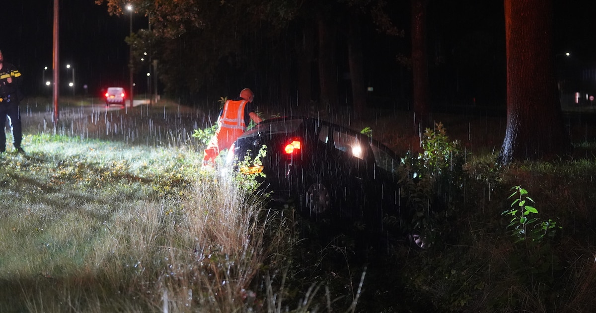 Auto van de weg geraakt in Raalte