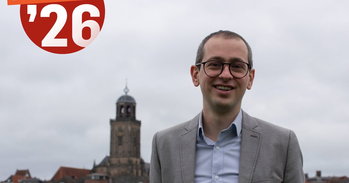 Thomas van der Meer is lijsttrekker van Volt in Deventer: ‘Mogelijkheden aan de overkant van de IJss