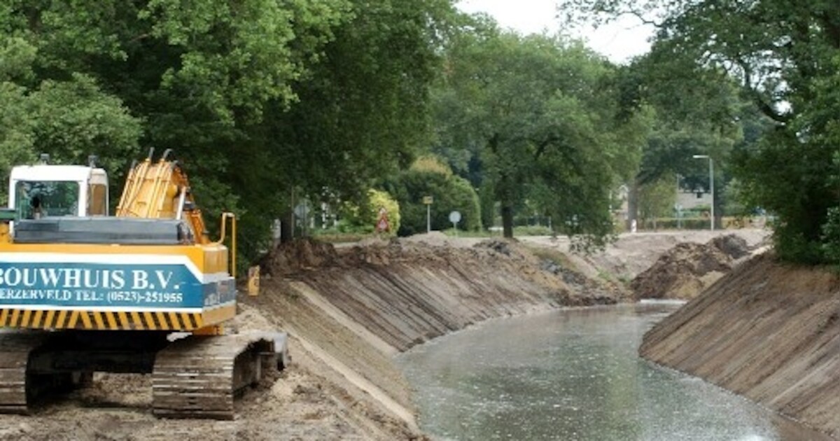 Werk aan kanaal in Beerzerveld