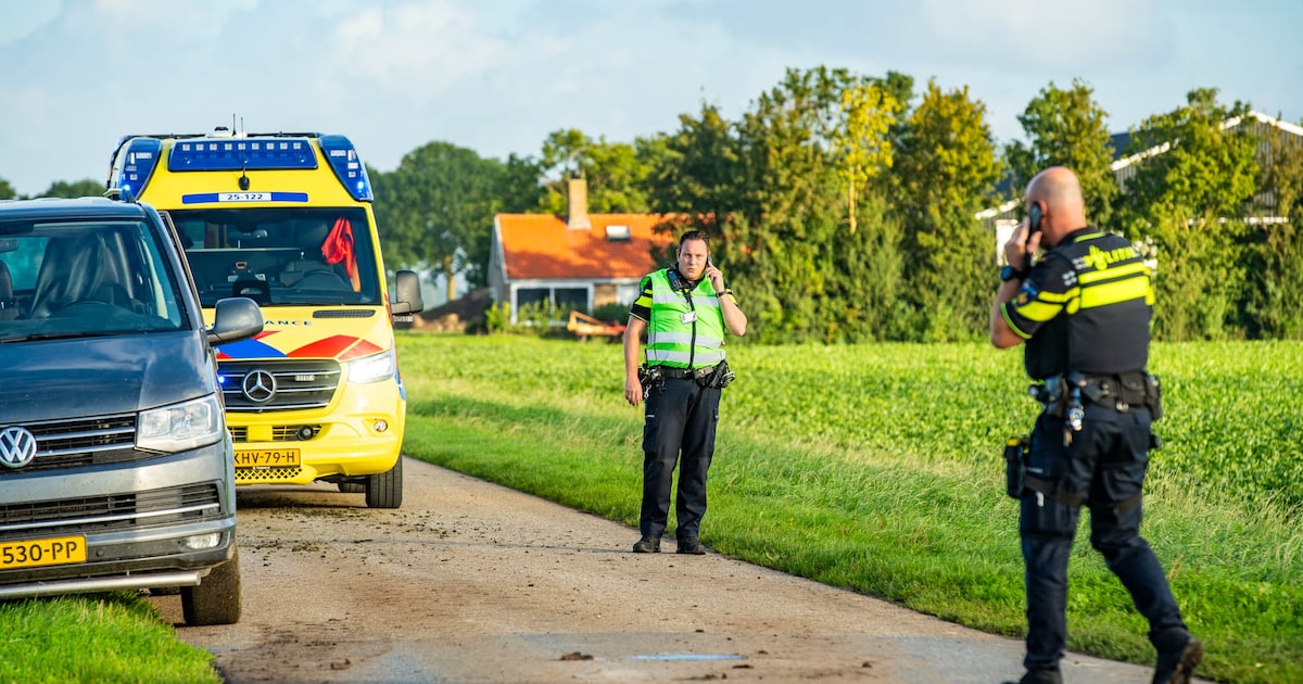 Ernstig ongeval op landbouwgrond bij Biddinghuizen