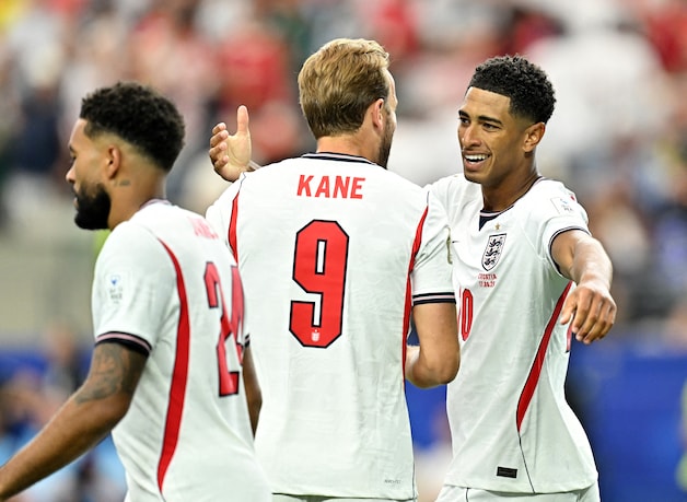 Harry Kane and Jude Bellingham, the goalscorers for England.