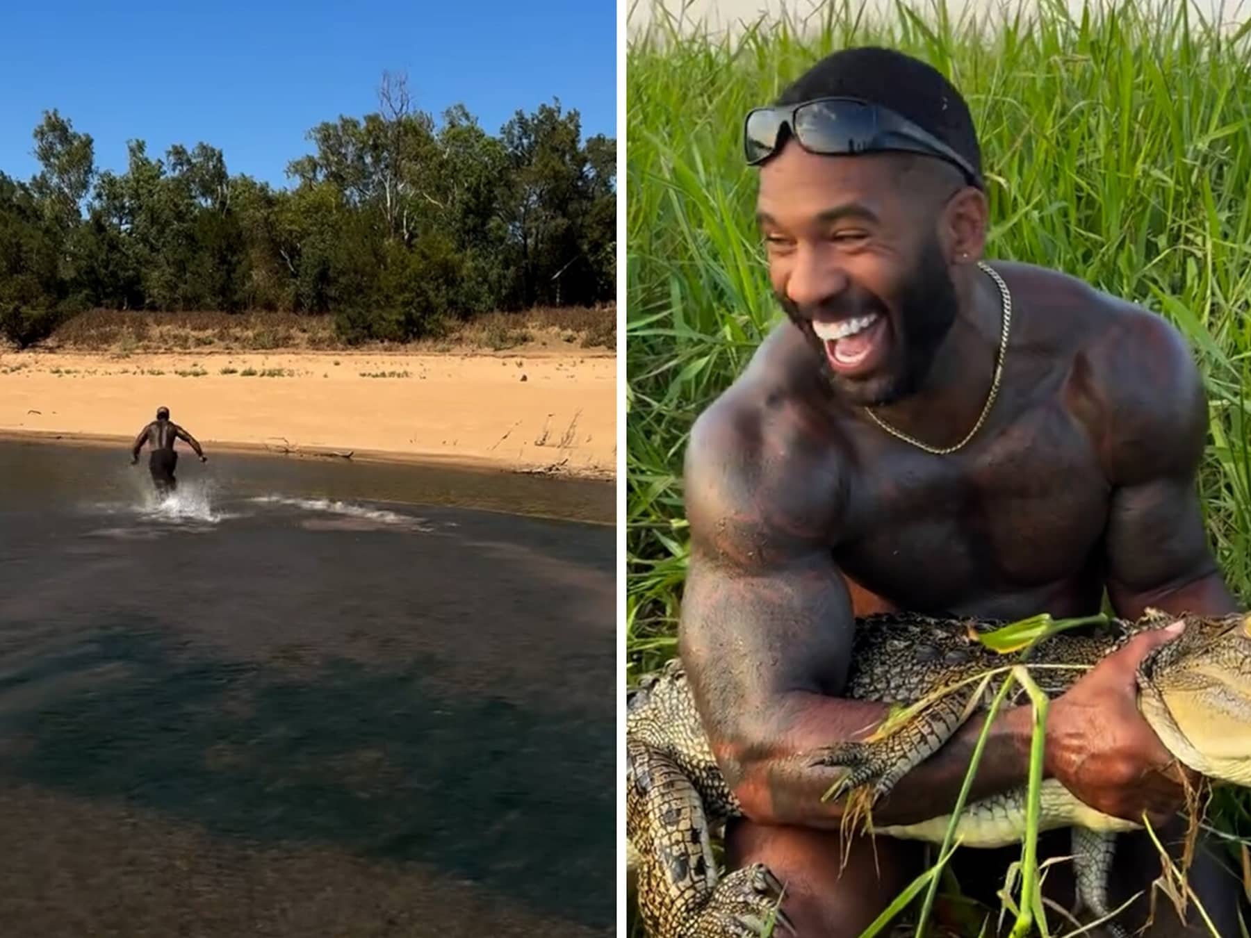 Influencer vangt krokodillen in Australië en riskeert boetes