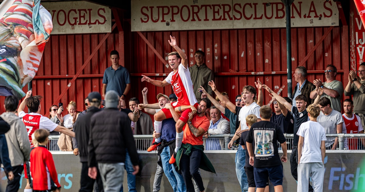 IJsselmeervogels recht tegen Rijnsburgse Boys rug na zeperd in KNVB-beker: ‘We moesten echt een reac