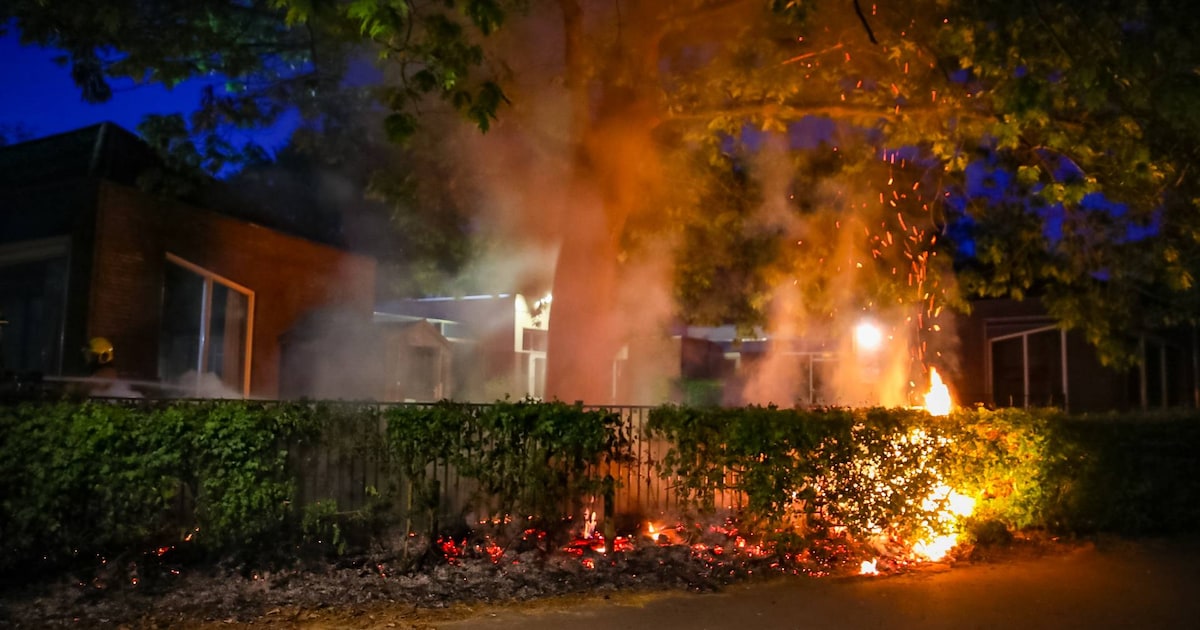 Politie spreekt jongeren aan na bermbrand in Apeldoorn