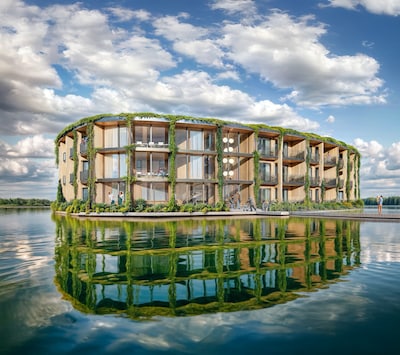 Het plan voor deze drijvende appartementen is er, maar waar leg je ze neer? ‘De wet is het probleem’