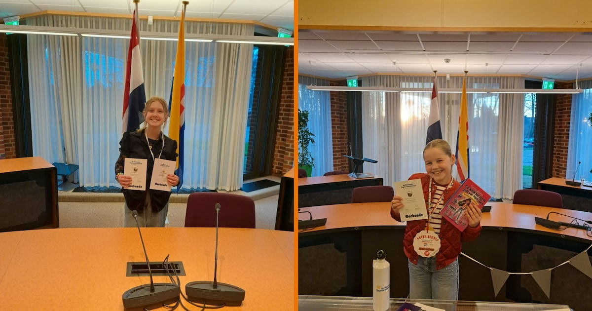 Elin en Fayenn winnen voorleeswedstrijd in Zwartewaterland
