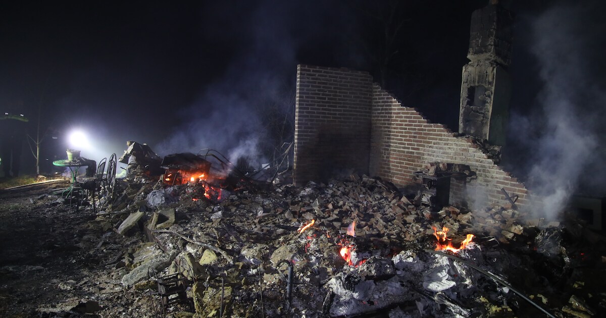 Woning compleet verwoest door explosie in Heijen: alleen enkele muur staat nog overeind