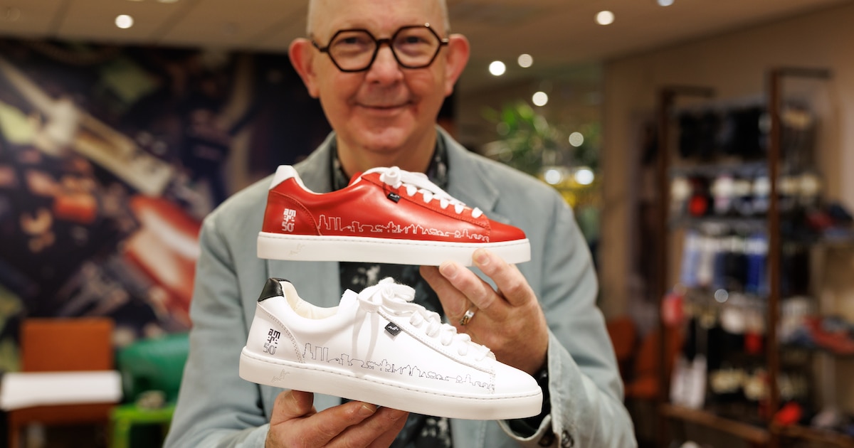 Adri (67) maakte deze speciale schoen voor het vijftigjarig bestaan van zijn stad: ‘Mensen mogen tro