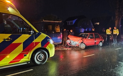 Auto en bestelbusje met elkaar in botsing in Noordseschut