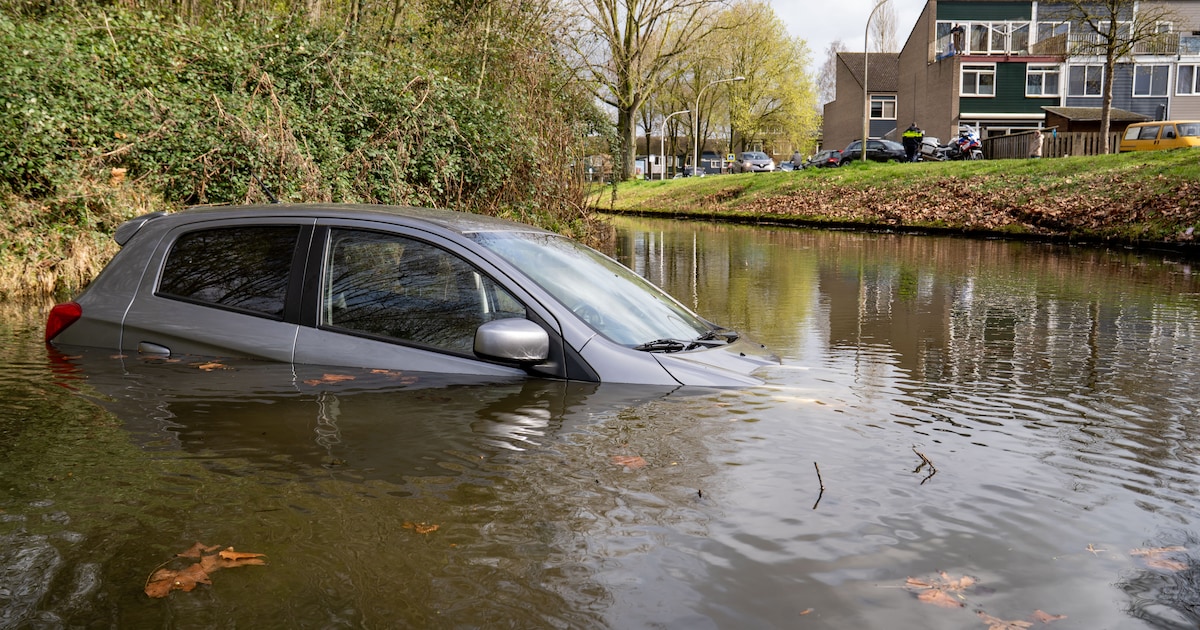 Fietser schiet te hulp nadat automobilist in het water raakt in Deventer