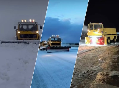 Kijk mee hoe sneeuwvloot van Lelystad Airport werkt: ‘Elke minuut opletten hier’