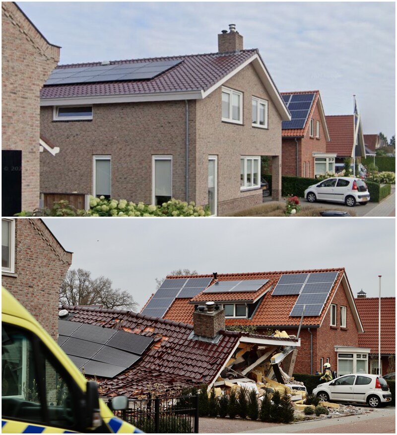 De woning is compleet verwoest.