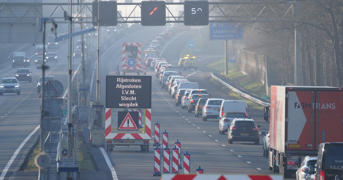 Hinder op A28 richting Zwolle houdt aan: ook vrijdag volop werkzaamheden